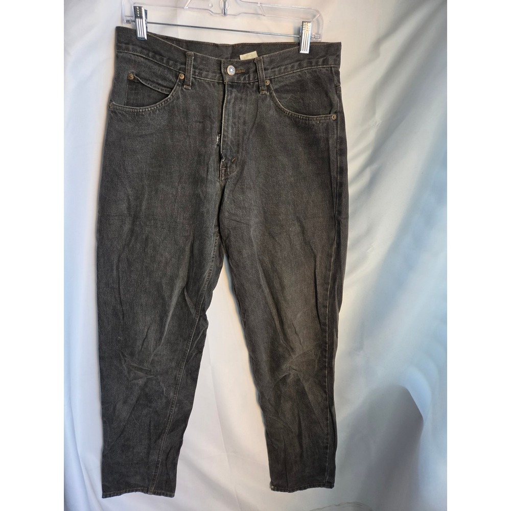 Britannia Vintage Jeans Mens  Black Faded Regular Mid Tapered